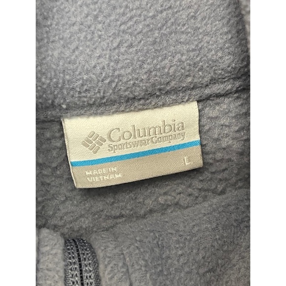 Columbia Women’s Benton Springs Blue Grey Full Zip Fleece Jacket Size Large - Picture 3 of 7